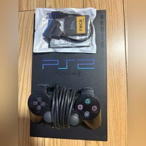 Sony PlayStation 2 Console - Black with Blue Accents